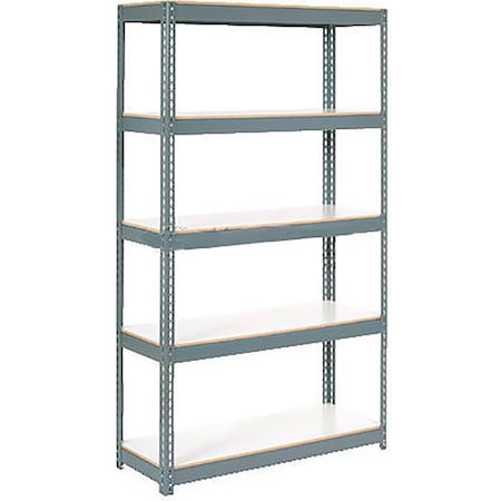 Global Industrial Extra Heavy Duty Shelving 48Wx24Dx60H 6 Shelves 1200 lbs. Cap. Per Shelf GRY B2297941